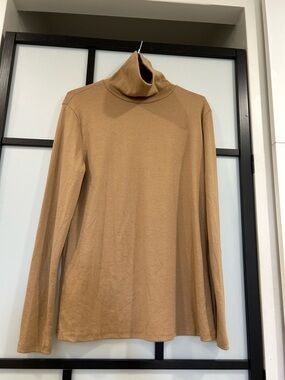 Source Unknown Camel Turtleneck Long-Sleeve Top